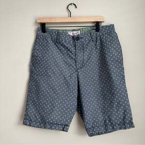 Original Penguin Men’s Blue Patterned Chino Shorts Size 32 Geometric Print